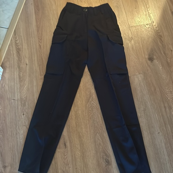 Vintage cargo utility pants size 25 waist large cargo pockets- high waist - Picture 4 of 11